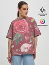 Женская футболка оверсайз / rose
