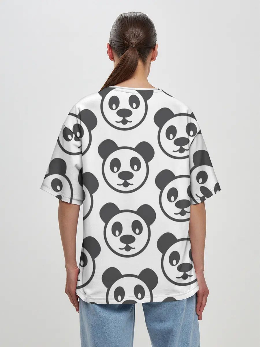 Женская футболка оверсайз / panda