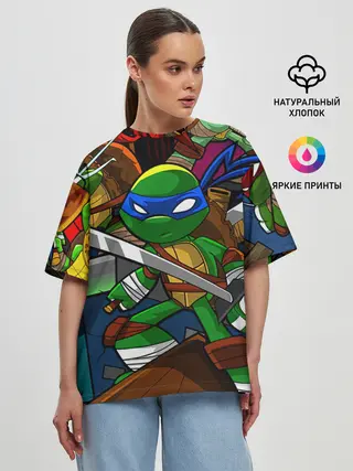 Женская футболка оверсайз / LEONARDO