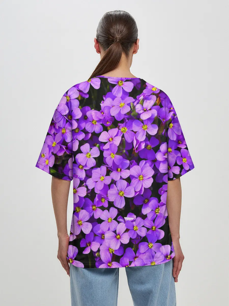 Женская футболка оверсайз / Сирень