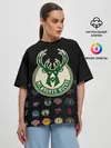 Женская футболка оверсайз / Milwaukee Bucks