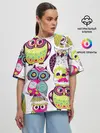 Женская футболка оверсайз / МУДРЫЕ СОВЫ | WISE OWLS