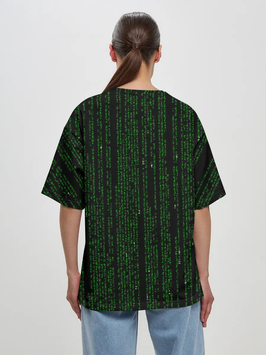 Женская футболка оверсайз / Матрица