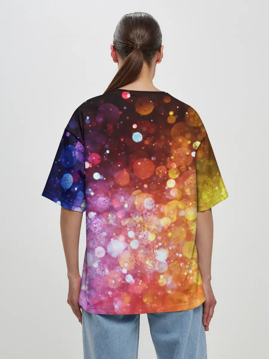 Женская футболка оверсайз / Боке