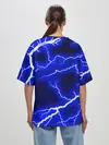Женская футболка оверсайз / СИНИЕ МОЛНИИ