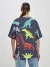 Женская футболка оверсайз / Динозавры