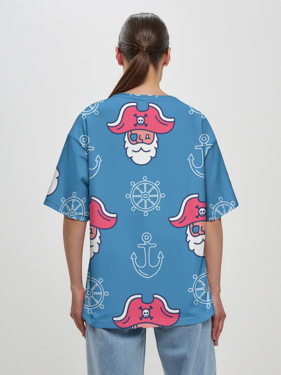 Женская футболка оверсайз / Пиратский арт