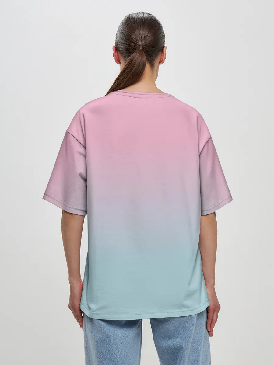 Женская футболка оверсайз / НЕЖНОСТЬ