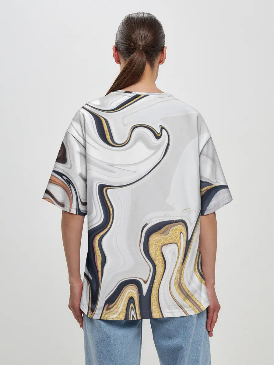 Женская футболка оверсайз / Абстракция