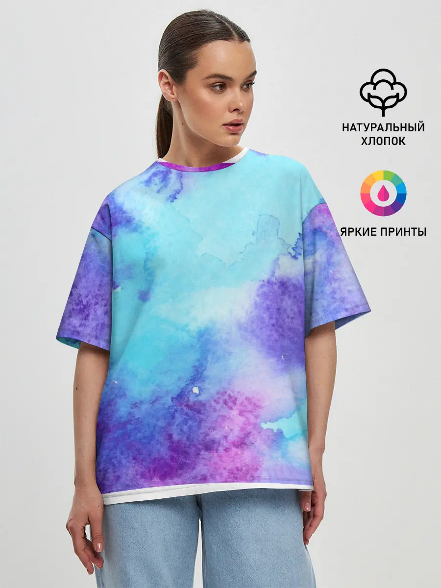 Женская футболка оверсайз / Краски