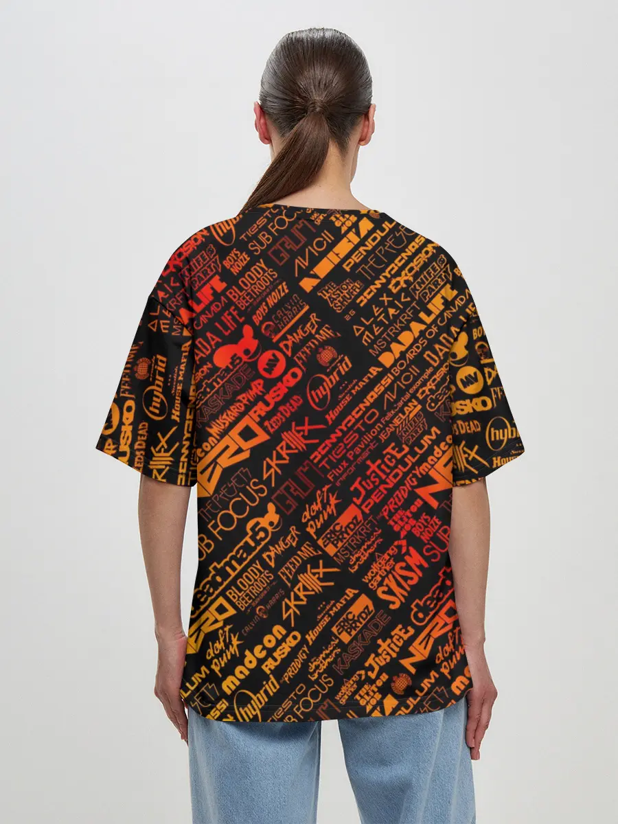 Женская футболка оверсайз / Музыкальные бренды