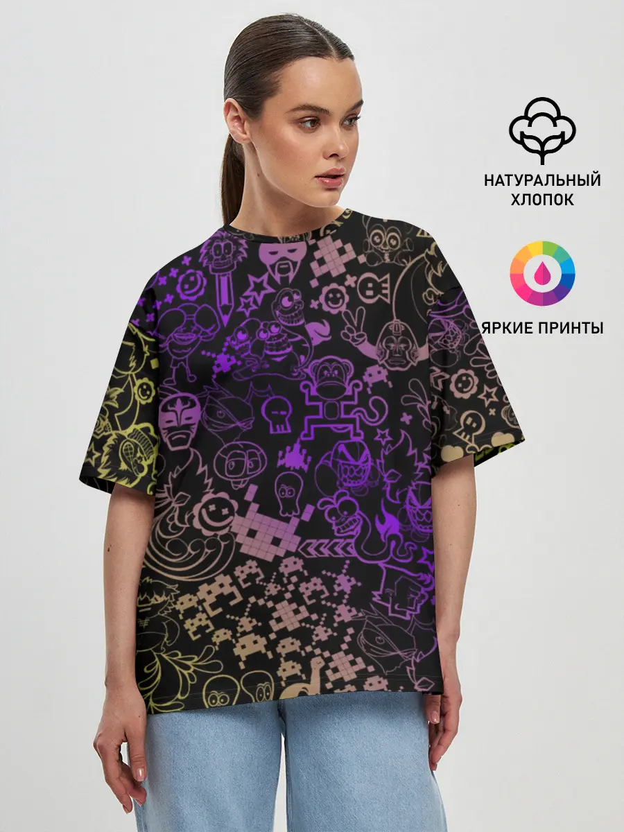Женская футболка оверсайз / Игры