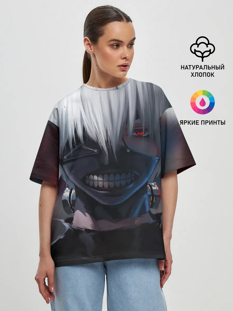 Женская футболка оверсайз / TOKYO GHOUL | ТОКИЙСКИЙ ГУЛЬ