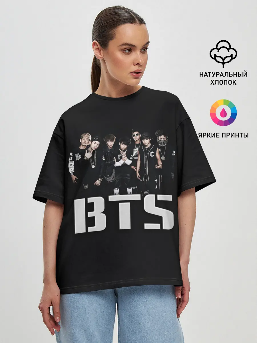 Женская футболка оверсайз / BTS