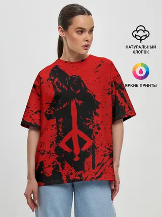Женская футболка оверсайз / BLOODBORNE