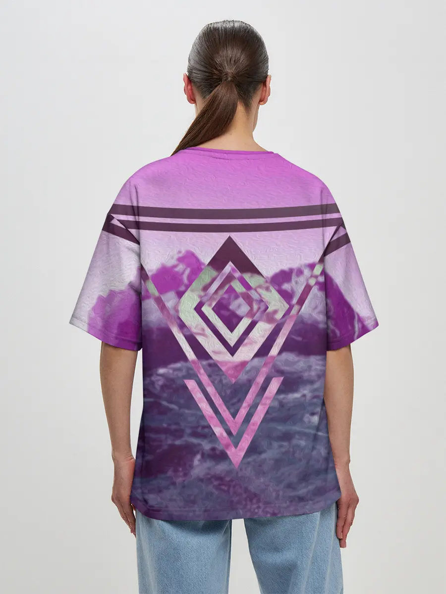 Женская футболка оверсайз / ИЗУМРУД