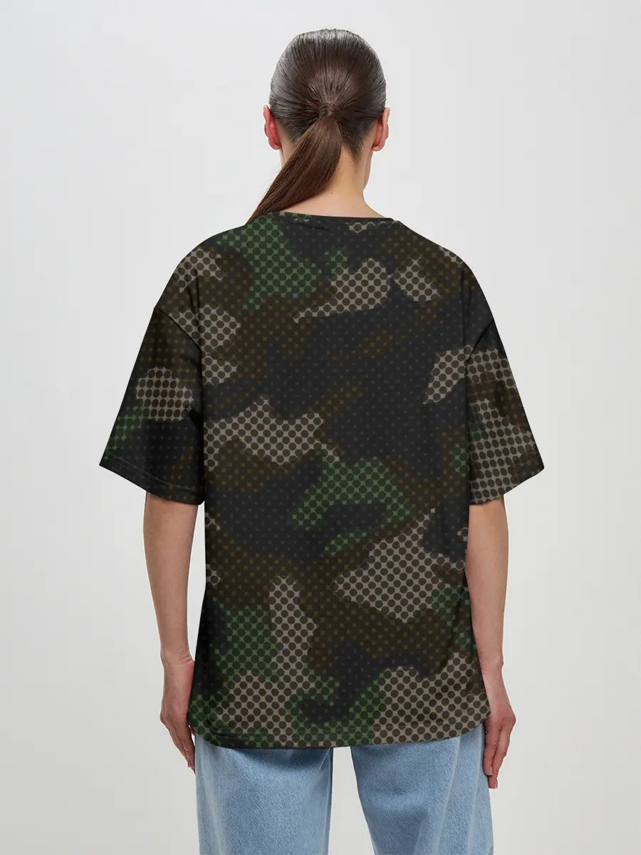 Женская футболка оверсайз / КАМУФЛЯЖ