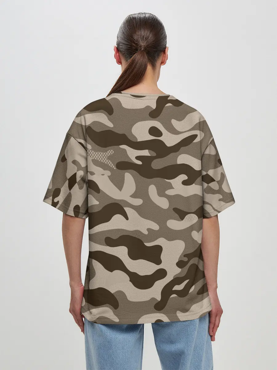 Женская футболка оверсайз / КАМУФЛЯЖ