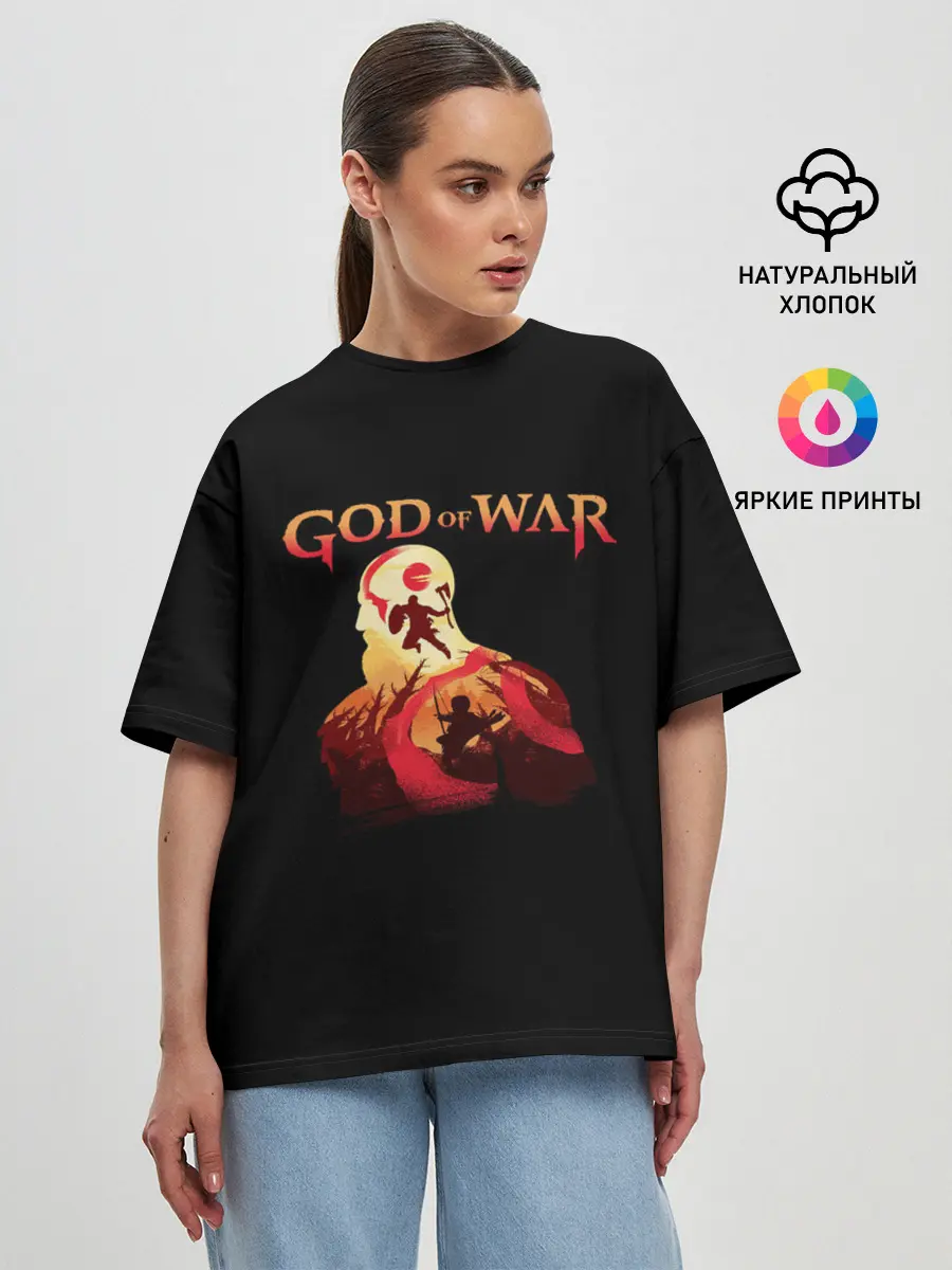 Женская футболка оверсайз / God of War