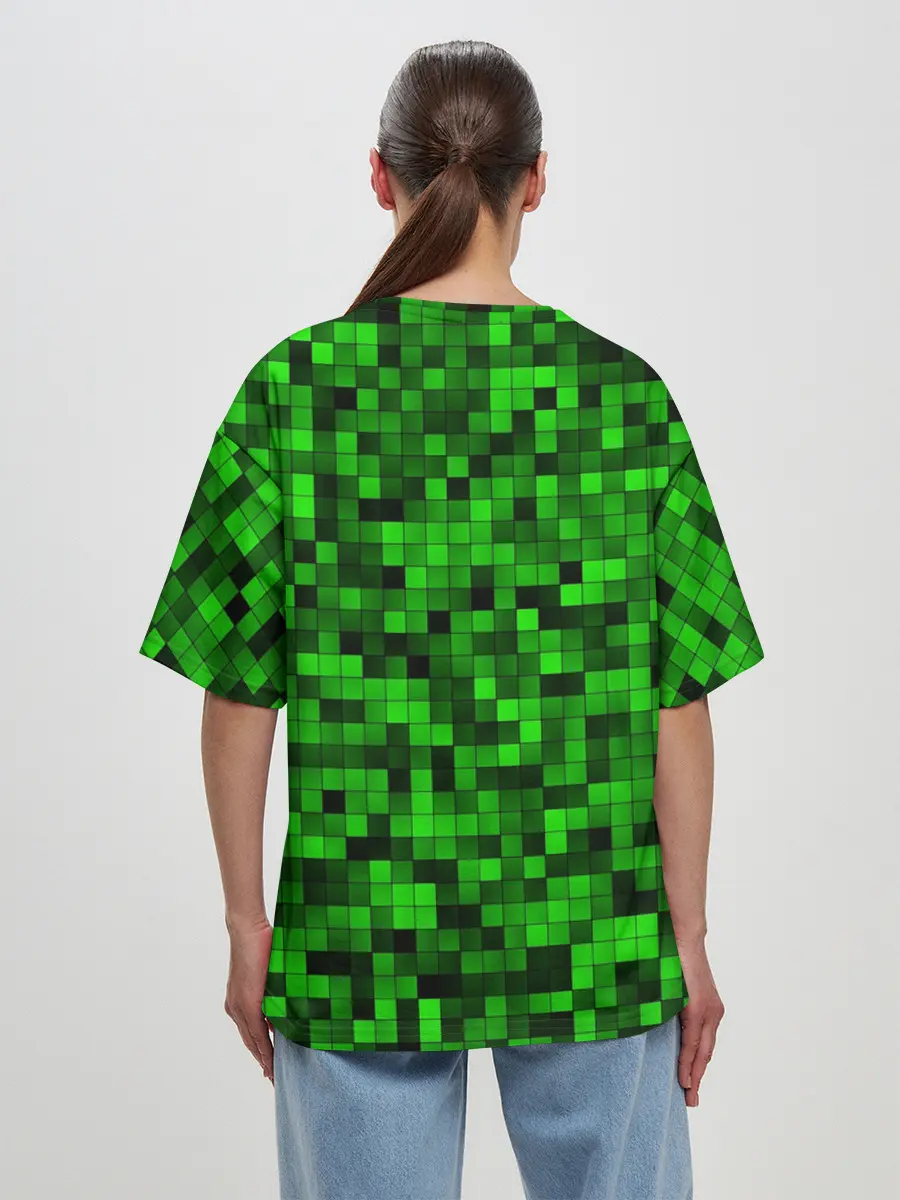 Женская футболка оверсайз / MINECRAFT CREEPER