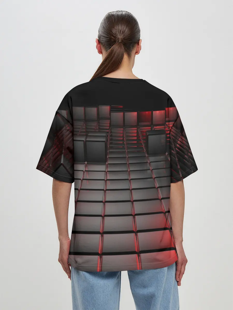 Женская футболка оверсайз / КАРБОНОВЫЕ ПЛИТЫ