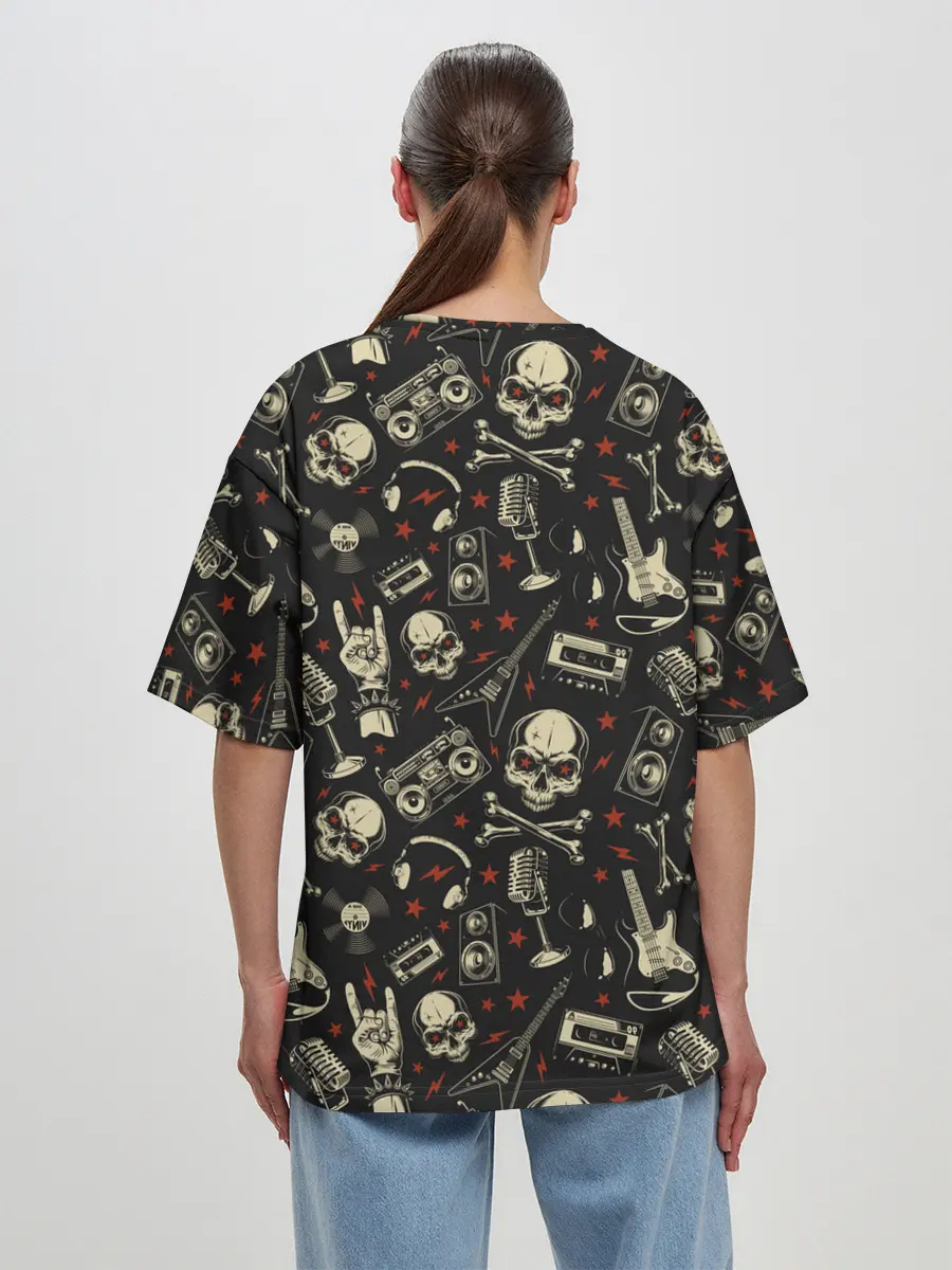 Женская футболка оверсайз / Heavy Metal