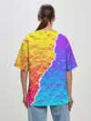 Женская футболка оверсайз / Цветные переливы