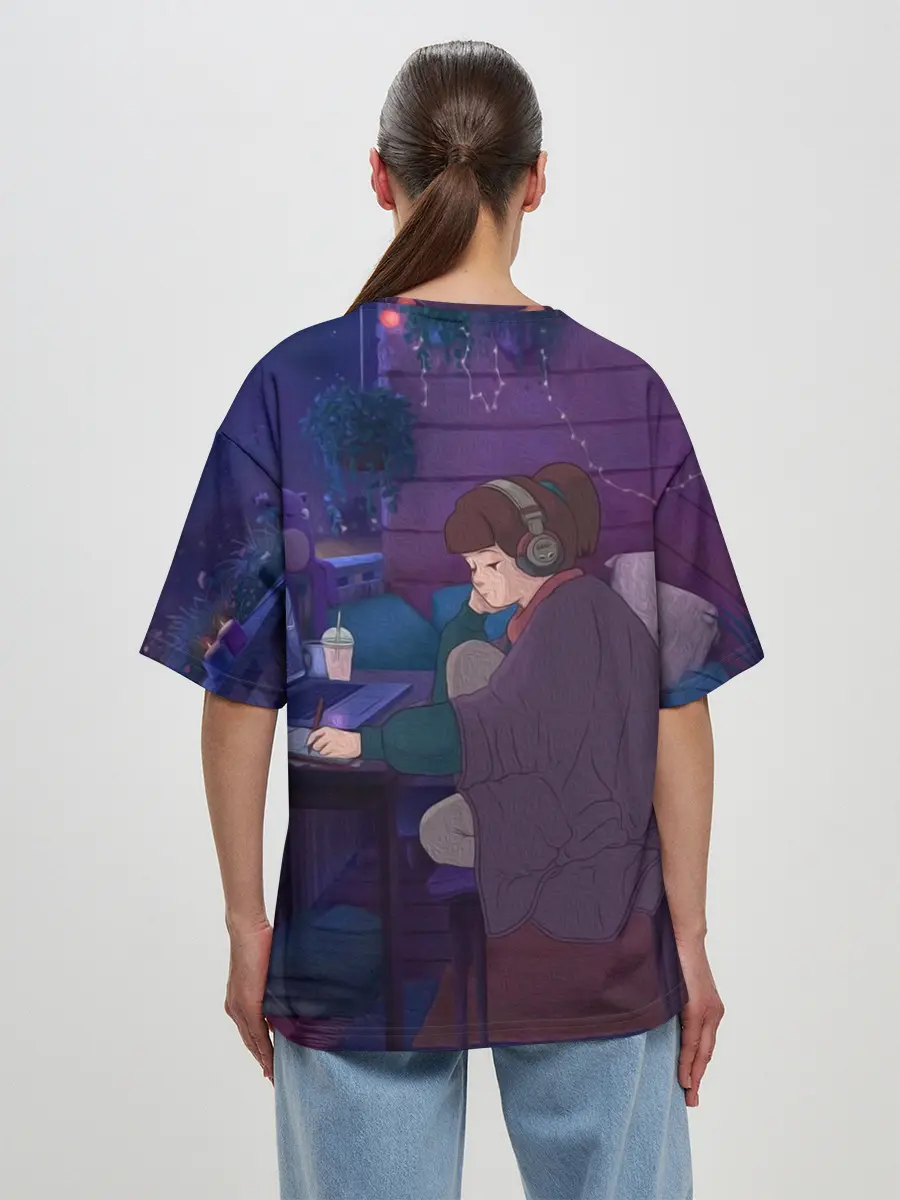 Женская футболка оверсайз / ЛЕТО