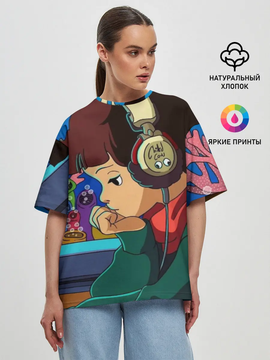 Женская футболка оверсайз / ЮТУБ