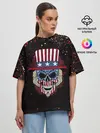 Женская футболка оверсайз / Американский череп | American Skull