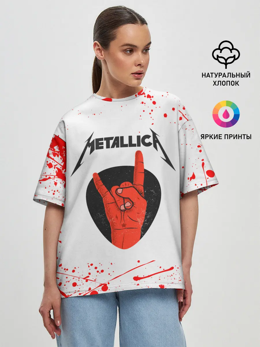 Женская футболка оверсайз / METALLICA