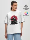 Женская футболка оверсайз / ЯПОНСКИЙ САМУРАЙ | SAMURAI IN THE SUN