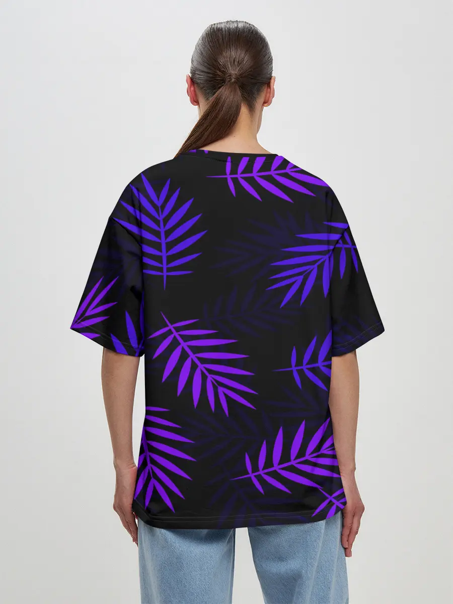 Женская футболка оверсайз / НЕОНОВЫЕ ТРОПИКИ