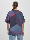 Женская футболка оверсайз / Неоновый треугольник.