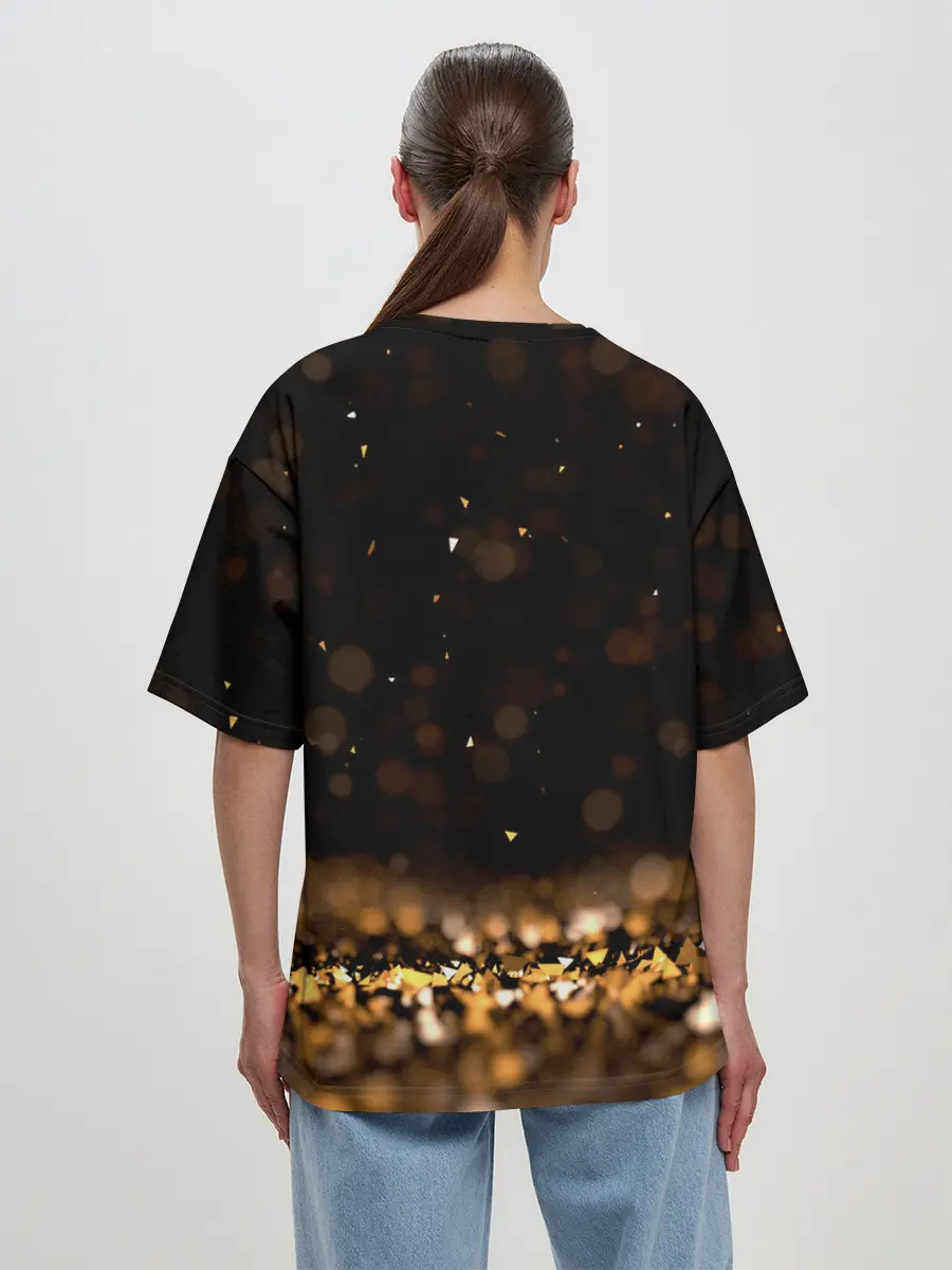 Женская футболка оверсайз / Золото