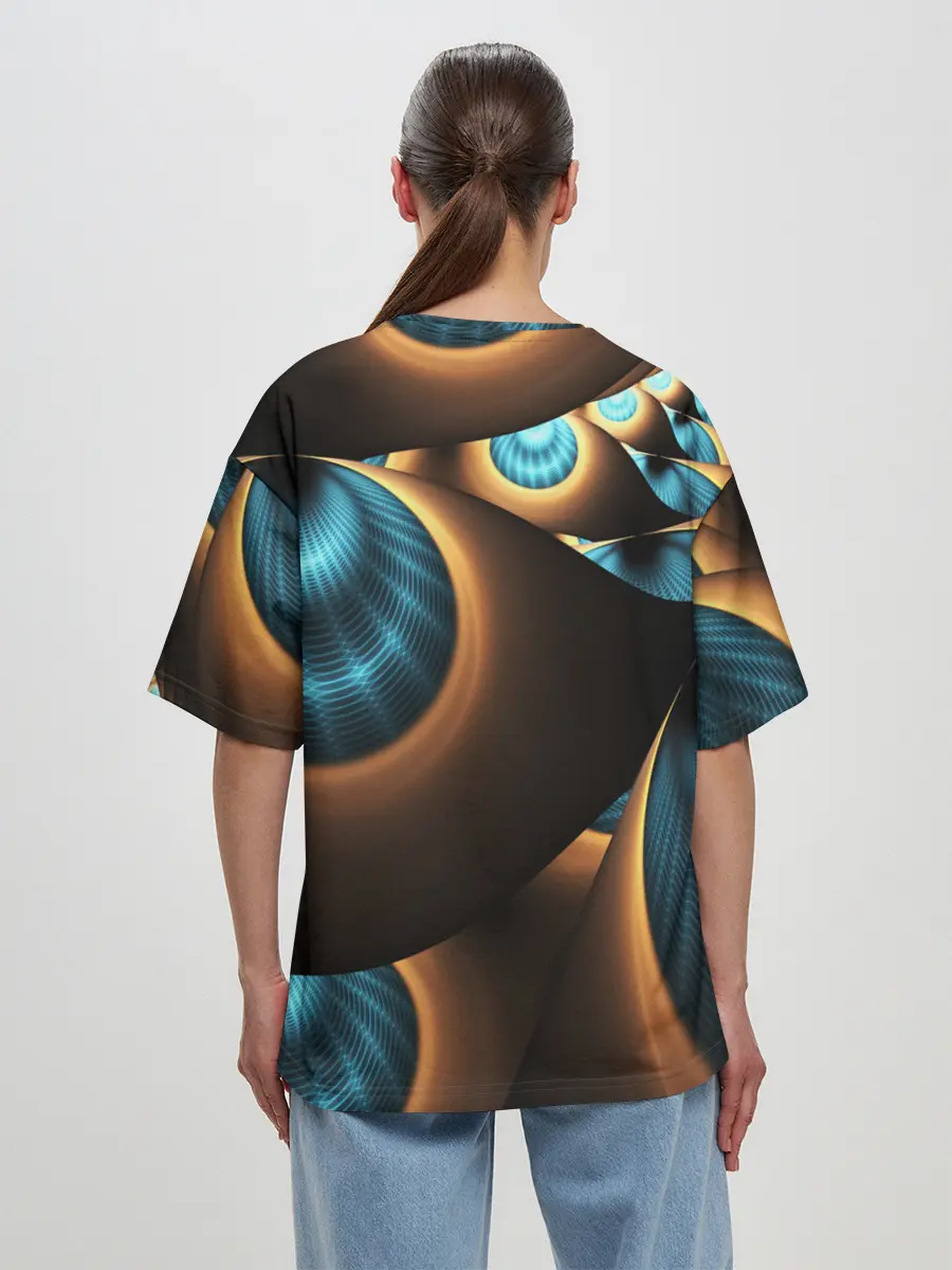 Женская футболка оверсайз / 3D FRACTAL