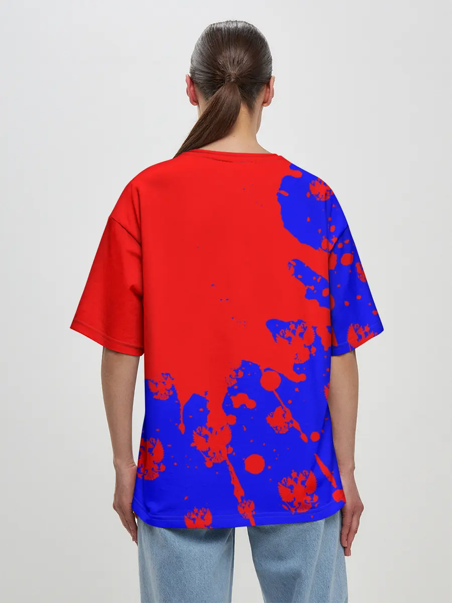 Женская футболка оверсайз / РОССИЯ / RUSSIA