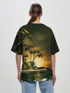 Женская футболка оверсайз / РАЙСКИЙ ОСТРОВ