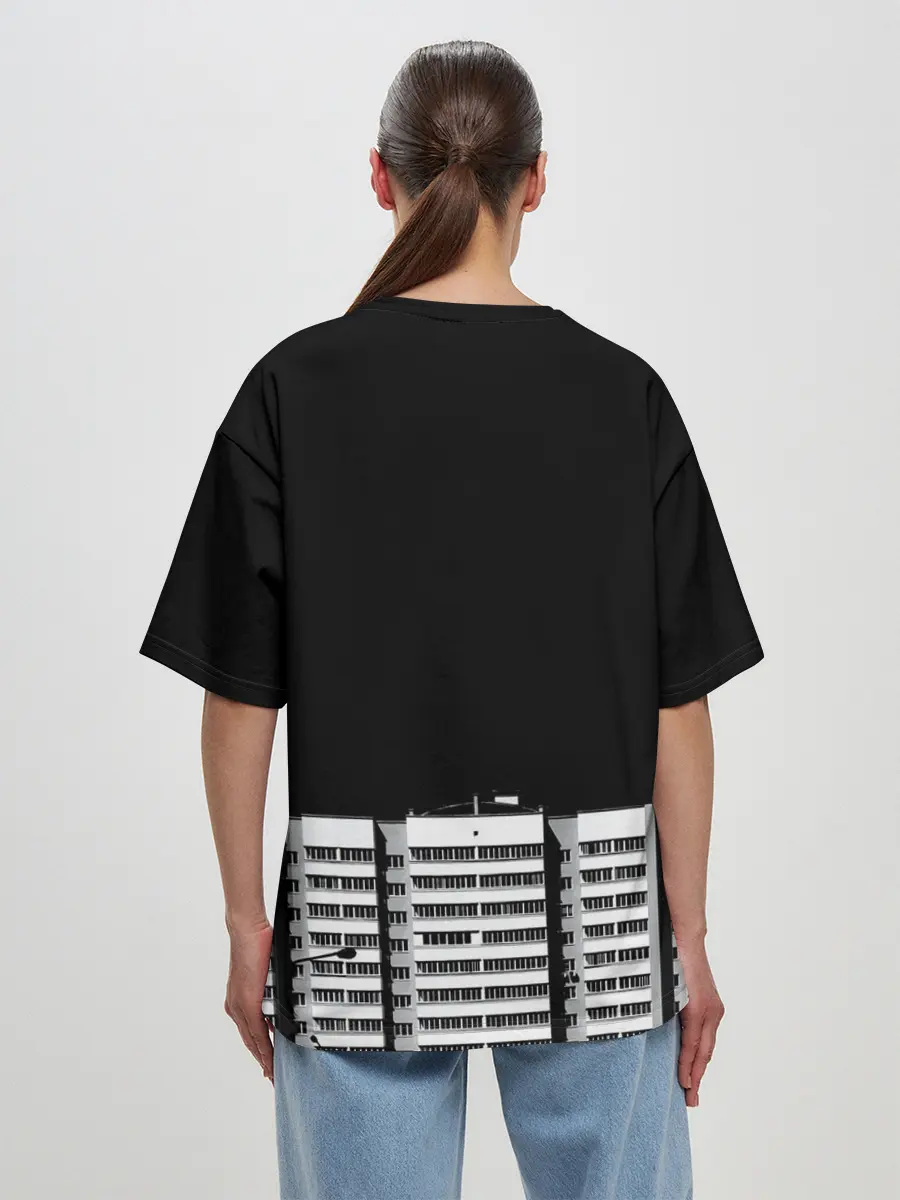 Женская футболка оверсайз / Панелька