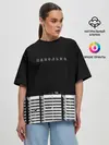 Женская футболка оверсайз / Панелька