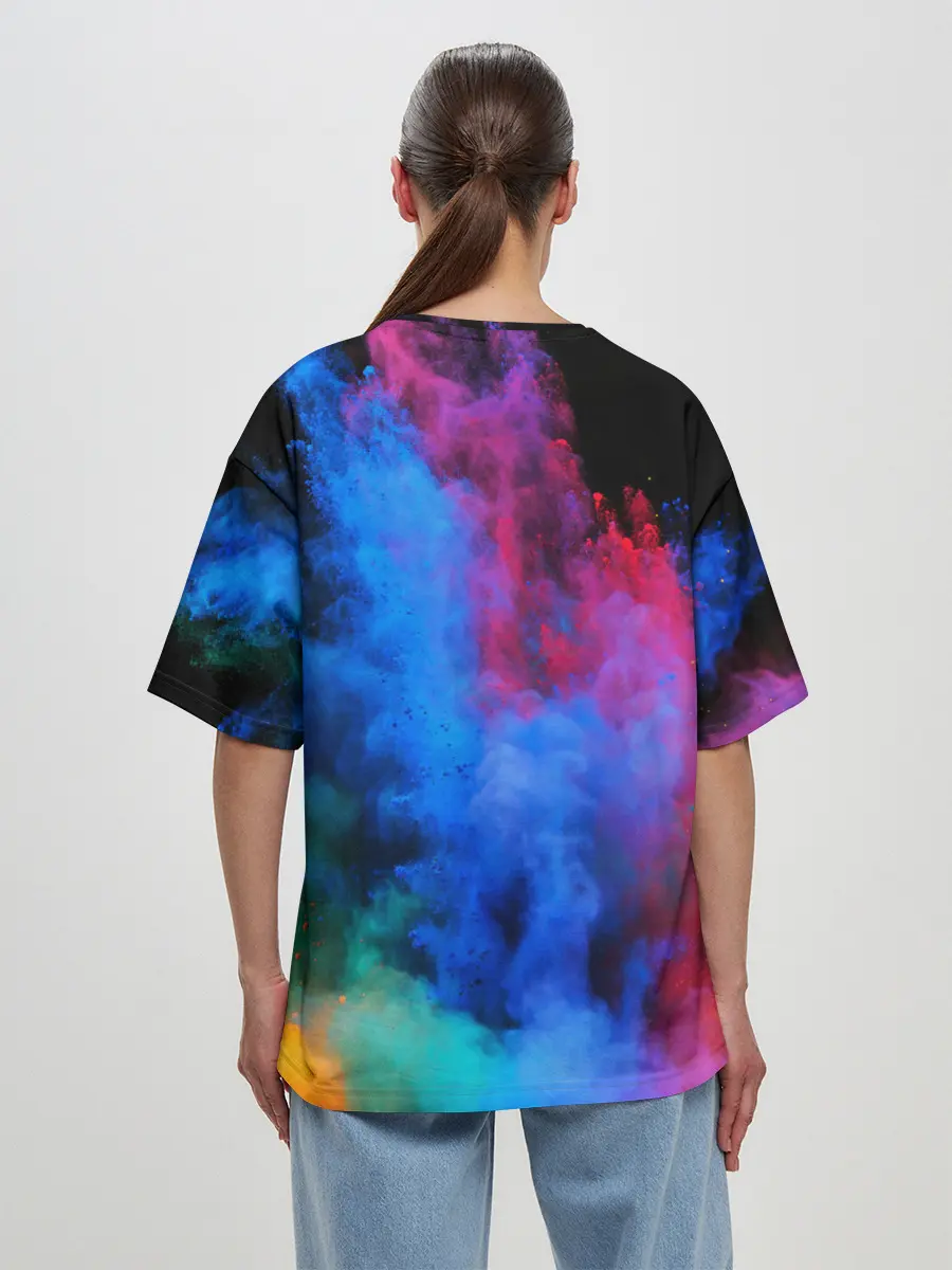 Женская футболка оверсайз / КРАСКИ