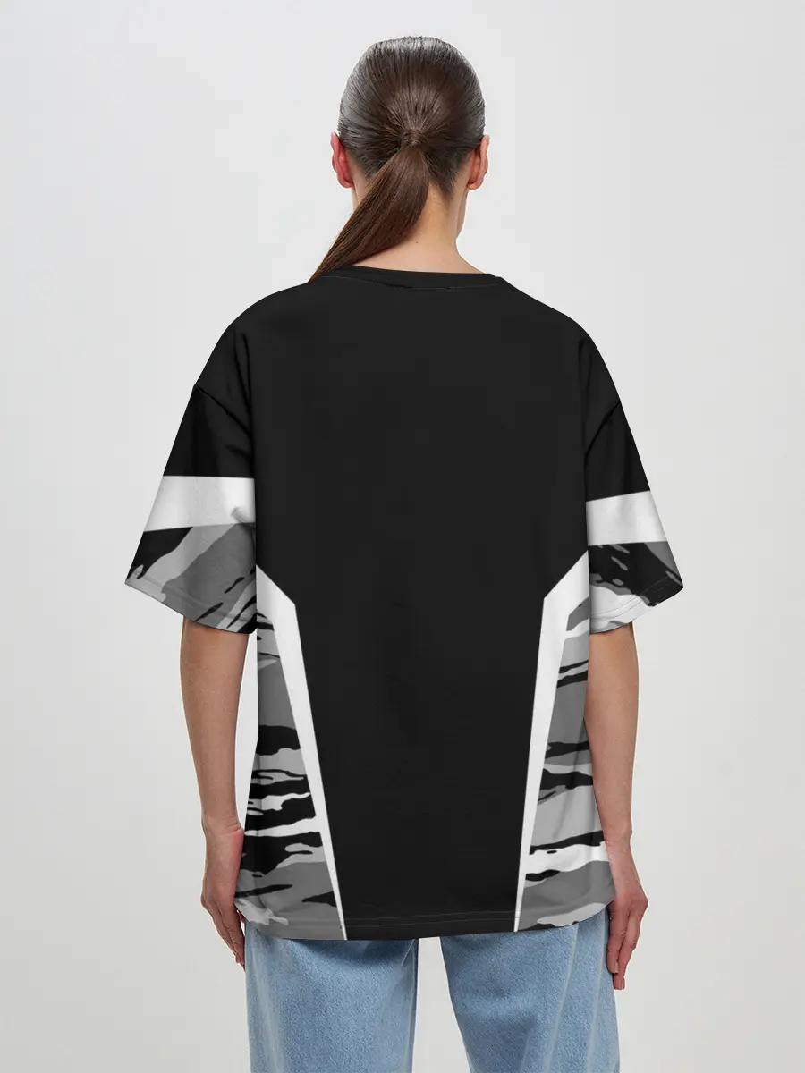 Женская футболка оверсайз / Руслан камуфляж