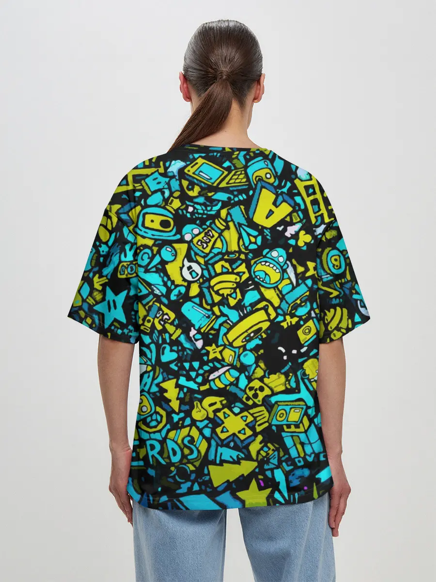 Женская футболка оверсайз / Треш