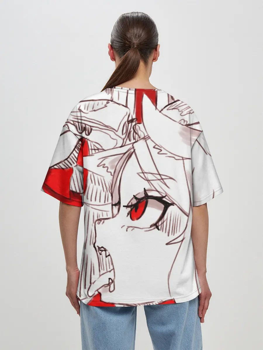 Женская футболка оверсайз / Люцифер. HELLTAKER