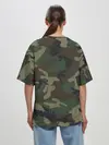 Женская футболка оверсайз / Рваный камуфляж ВДВ