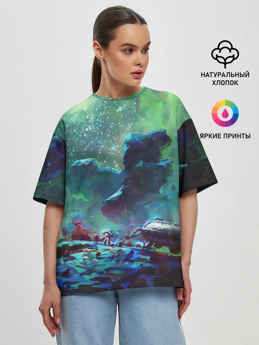 Женская футболка оверсайз / КОСМОС:КОСМОНАВТ