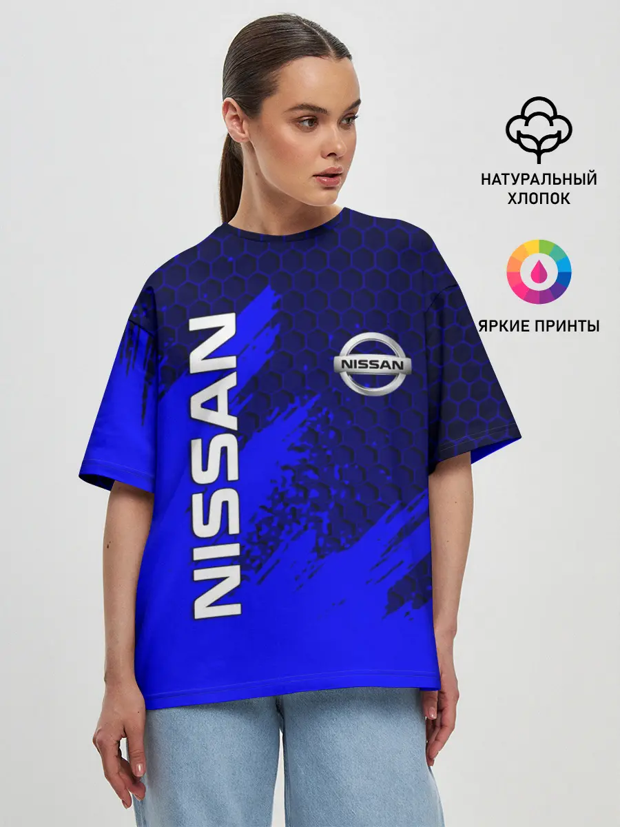 Женская футболка оверсайз / NISSAN