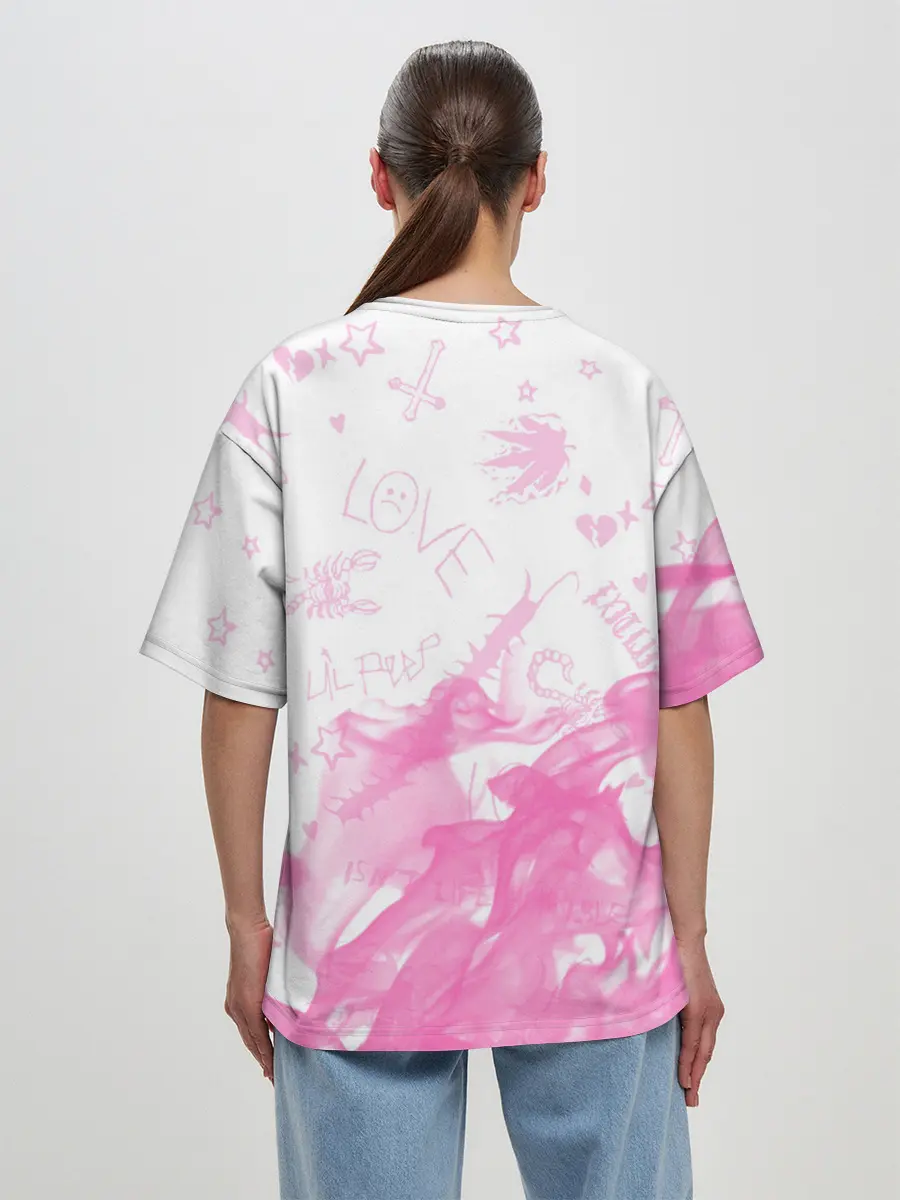 Женская футболка оверсайз / LIL PEEP / ЛИЛ ПИП