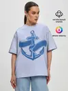 Женская футболка оверсайз / Якорь