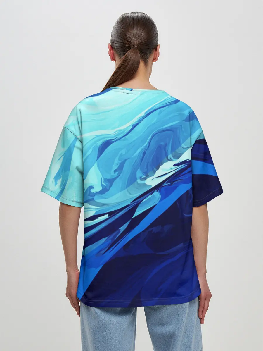 Женская футболка оверсайз / Котик Ангелочек